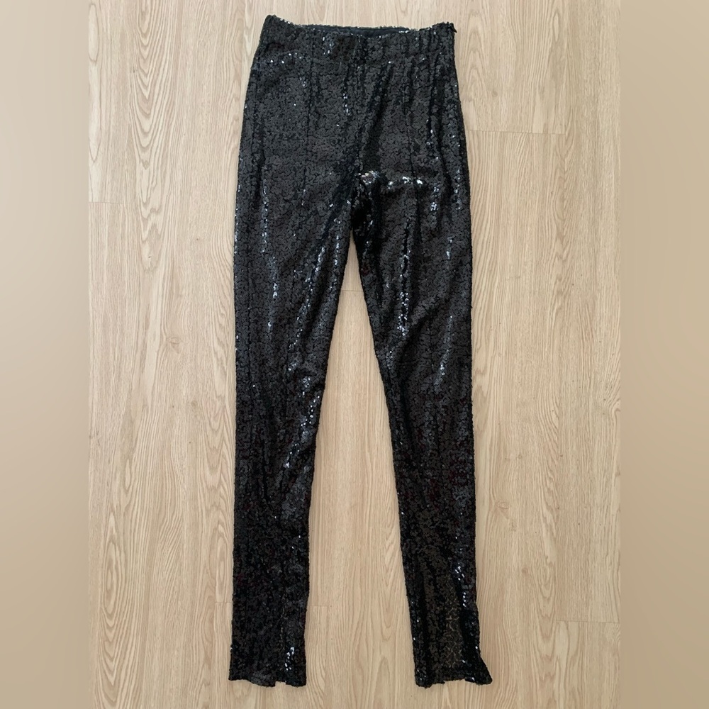 Sequin Button Up Shirt Matching Sequin Pants Nwot - image 4